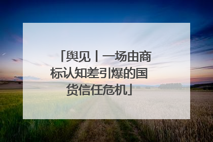 舆见丨一场由商标认知差引爆的国货信任危机