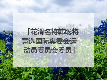 花滑名将韩聪将竞选国际奥委会运动员委员会委员