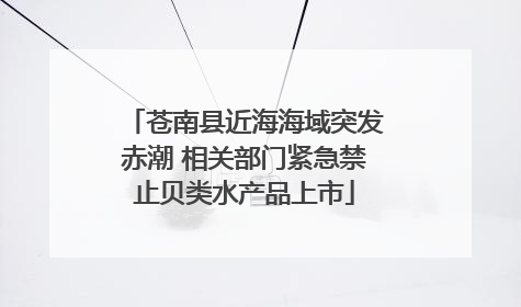 苍南县近海海域突发赤潮 相关部门紧急禁止贝类水产品上市
