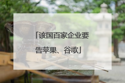 该国百家企业要告苹果、谷歌