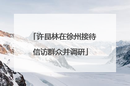 许昆林在徐州接待信访群众并调研
