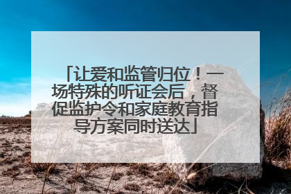 让爱和监管归位！一场特殊的听证会后，督促监护令和家庭教育指导方案同时送达