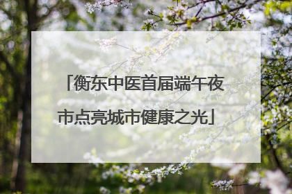 衡东中医首届端午夜市点亮城市健康之光