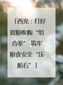 西充：打好夏粮收购“组合拳” 筑牢粮食安全“压舱石”