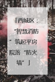 西城区：“智慧消防”筑起平房院落“防火墙”