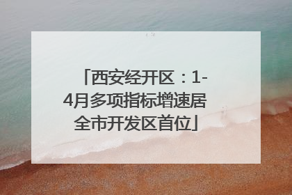 西安经开区：1-4月多项指标增速居全市开发区首位