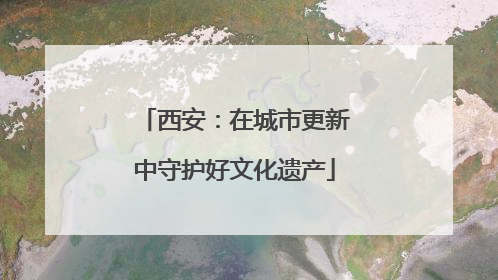 西安：在城市更新中守护好文化遗产