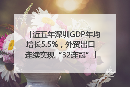 近五年深圳GDP年均增长5.5%，外贸出口连续实现“32连冠”