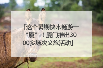 这个暑期快来畅游一“厦”！厦门推出3000多场次文旅活动