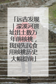 远古发现｜濛溪河遗址出土数万年前核桃，我国先民食用核桃历史大幅提前
