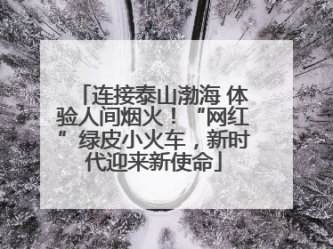 连接泰山渤海 体验人间烟火！“网红”绿皮小火车，新时代迎来新使命