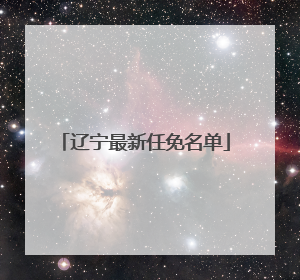 辽宁最新任免名单