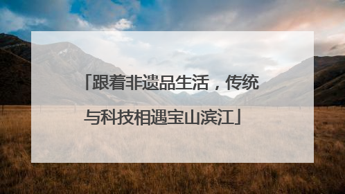 跟着非遗品生活，传统与科技相遇宝山滨江
