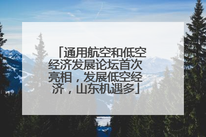 通用航空和低空经济发展论坛首次亮相，发展低空经济，山东机遇多