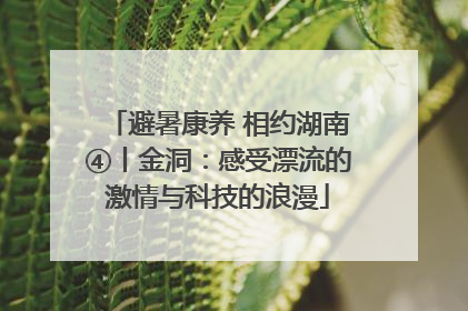 避暑康养 相约湖南④丨金洞：感受漂流的激情与科技的浪漫