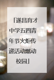 遂昌育才中学五四青年节火炬传递活动燃动校园
