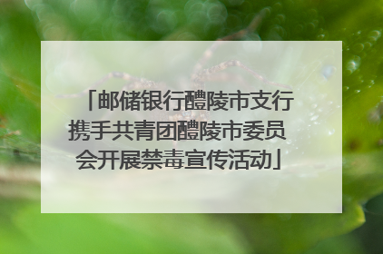 邮储银行醴陵市支行携手共青团醴陵市委员会开展禁毒宣传活动