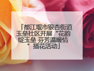 都江堰市银杏街道玉垒社区开展“花韵绽玉垒 芬芳温暖情”插花活动