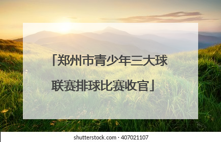 郑州市青少年三大球联赛排球比赛收官