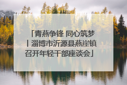 青燕争锋 同心筑梦丨淄博市沂源县燕崖镇召开年轻干部座谈会