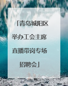 青岛城阳区举办工会主席直播带岗专场招聘会