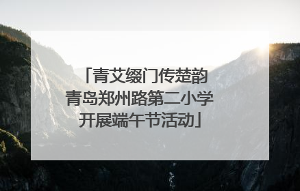 青艾缀门传楚韵 青岛郑州路第二小学开展端午节活动