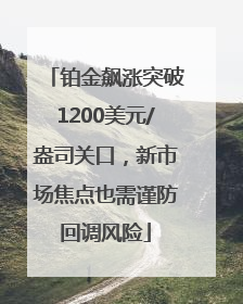 铂金飙涨突破1200美元/盎司关口，新市场焦点也需谨防回调风险