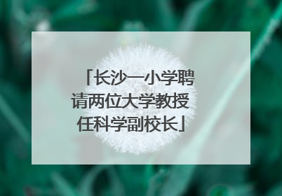 长沙一小学聘请两位大学教授任科学副校长