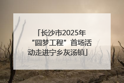 长沙市2025年“圆梦工程”首场活动走进宁乡灰汤镇