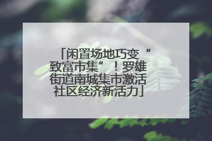 闲置场地巧变“致富市集”！罗雄街道南城集市激活社区经济新活力