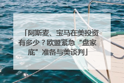 阿斯麦、宝马在美投资有多少？欧盟紧急“盘家底”准备与美谈判