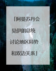阿曼苏丹会见伊朗总统 讨论地区局势和双边关系