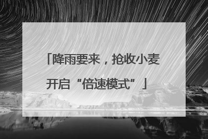 降雨要来，抢收小麦开启“倍速模式”