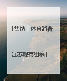 集纳｜体育消费江苏观察组稿
