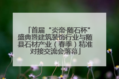 首届“炎帝·随石杯”盛典暨建筑装饰行业与随县石材产业（春季）精准对接交流会落幕