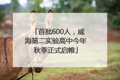 首批600人，威海第二实验高中今年秋季正式启帷