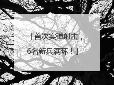首次实弹射击，6名新兵满环！