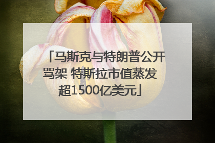 马斯克与特朗普公开骂架 特斯拉市值蒸发超1500亿美元