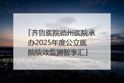 齐鲁医院德州医院承办2025年度公立医院绩效监测智享汇