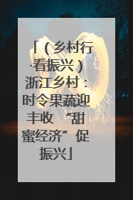 （乡村行·看振兴）浙江乡村：时令果蔬迎丰收 “甜蜜经济”促振兴