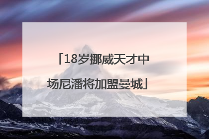 18岁挪威天才中场尼潘将加盟曼城