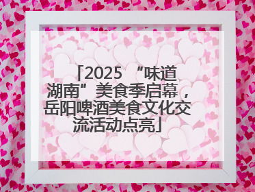 2025 “味道湖南”美食季启幕，岳阳啤酒美食文化交流活动点亮
