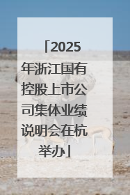 2025年浙江国有控股上市公司集体业绩说明会在杭举办