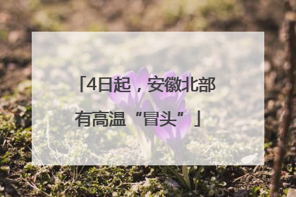 4日起，安徽北部有高温“冒头”