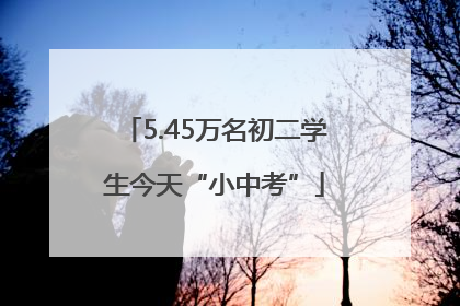 5.45万名初二学生今天“小中考”