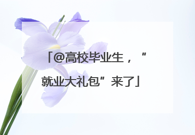 @高校毕业生，“就业大礼包”来了