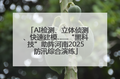 AI检测、立体侦测、快速建模……“黑科技”助阵河南2025防汛综合演练